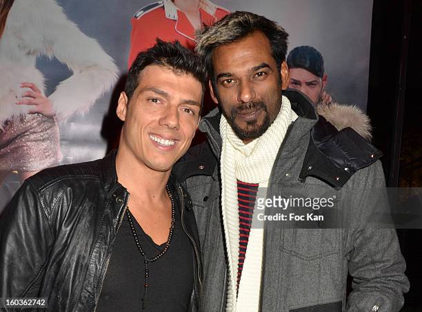 Taig Khris and Satya Oblet attend the Eric Tibusch Spring/Summer 2013 Haute-Couture show afterparty as part of Paris Fashion Week at Hotel...