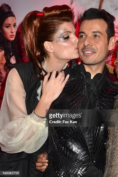 Alexandra Mas and Eric Tibusch attend the Eric Tibusch Spring/Summer 2013 Haute-Couture show afterparty as part of Paris Fashion Week at Hotel...