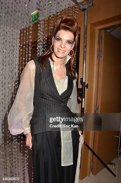 Model Alexandra Mas attends the Eric Tibusch Spring/Summer 2013 Haute-Couture show as part of Paris Fashion Week at Hotel D'Evreux on January 21,...