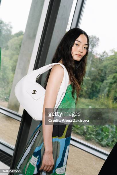 Model at backstage at the OpéraSport show during the Copenhagen Fashion Week Spring/Summer 2024 on August 09, 2023 in Copenhagen, Denmark.