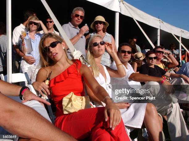 Spectators watch the Mercedes-Benz Polo Challenge July 21, 2001 in Bridgehampton, NY. The Hamptons, located at the east end of New York''s Long...