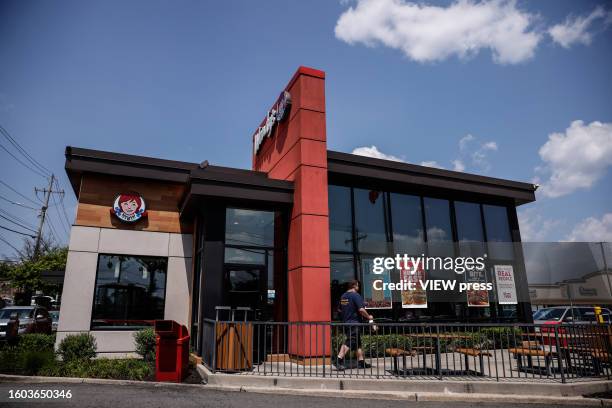 General view from a Wendy's store on August 9, 2023 in Nanuet, New York. For the quarter ended June 2023, Wendy's reported revenue of $561.57...