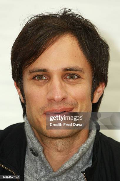 Gael Garcia Bernal attends a photocall to promote his Oscar nominated film 'No', which tells the story of Chilean dictator Augusto Pinochet at The...