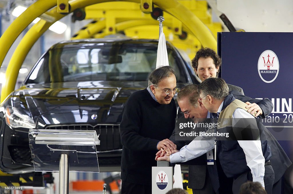 Fiat SpA CEO Sergio Marchionne Opens Grugliasco Production Facility