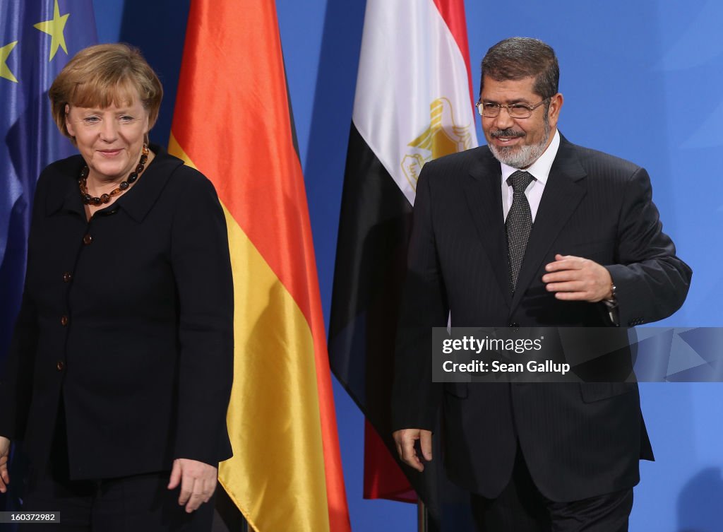 Egyptian President Mursi Visits Berlin