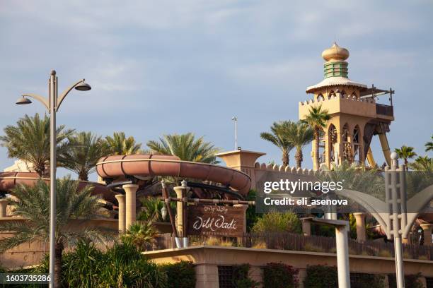 wild wadi waterpark dubai - dubai waterpark stock pictures, royalty-free photos & images