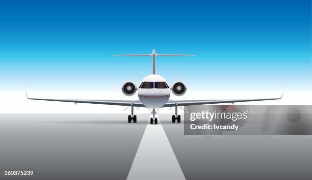 stockillustraties, clipart, cartoons en iconen met business airplane - bedrijfsvliegtuig