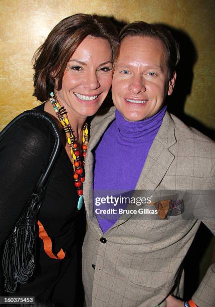 Countess Luann De Lesseps and Carson Kressley attend the after party for the "Manilow On Broadway" opening night at the Copacabana on January 29,...