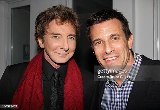 Barry Manilow and AJ Hammer attend the after party for the "Manilow On Broadway" opening night at the Copacabana on January 29, 2013 in New York City.