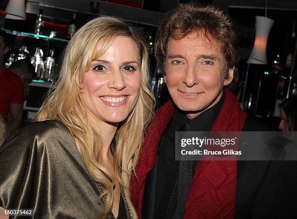 Kirsten Holly Smith and Barry Manilow attend the after party for the "Manilow On Broadway" opening night at the Copacabana on January 29, 2013 in New...