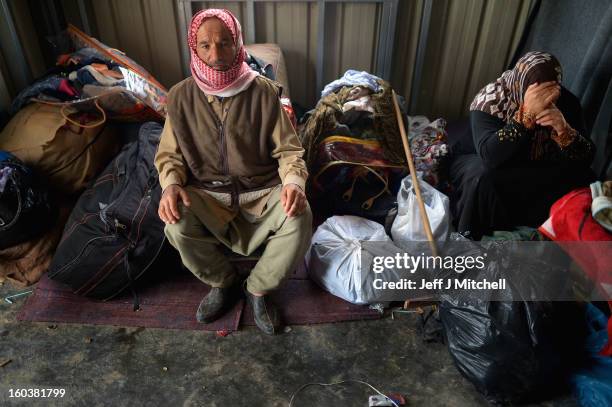 New Syrian refugees arrive at the International Organization for Migration at the Za’atari refugee camp on January 30, 2013 in Mafrq, Jordan. Record...