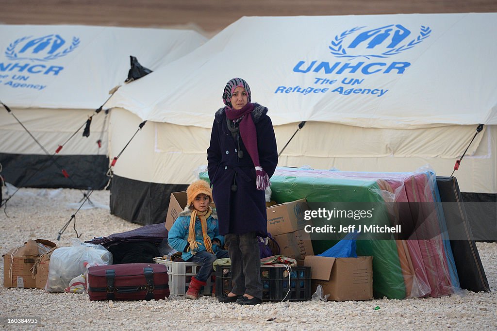 Thousands Of Syrian Refugees Seek Shelter In Makeshift Camps In Jordan