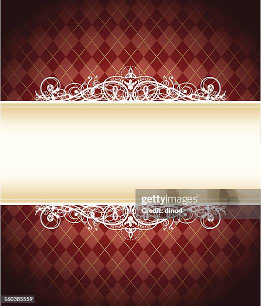 red trinity background - argyle pattern stock illustrations