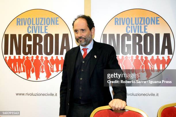Public Prosecutor Antonio Ingroia Premier candidate with Rivoluzione Civile party in the forthcoming Italian Parliamentary elections in Febraury...