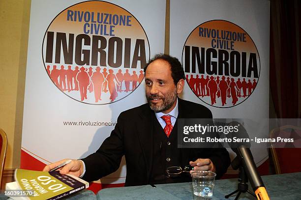 Public Prosecutor Antonio Ingroia Premier candidate with Rivoluzione Civile party in the forthcoming Italian Parliamentary elections in Febraury...