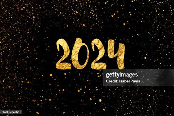 2024 in golden words - january icon stock pictures, royalty-free photos & images