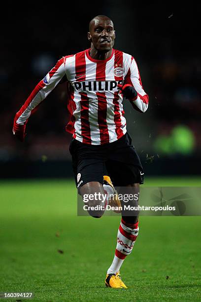 Atiba Hutchinson of PSV in action during the KNVB Dutch Cup match between PSV Eindhoven and Feyenoord Rotterdam at Philips Stadion on January 30,...