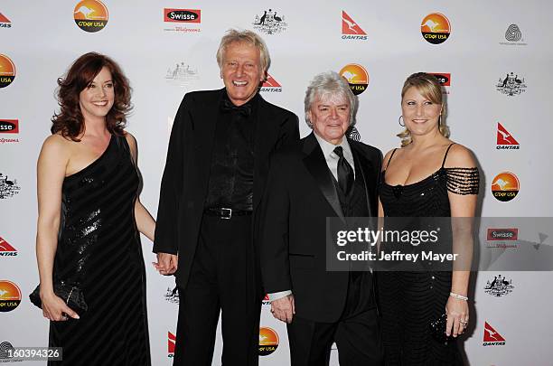 Jodi Russell, Graham Russell, Russell Hitchcock and Laurie Hitchcock attend the 2013 G'Day USA Black Tie Gala at JW Marriott Los Angeles at L.A. LIVE...