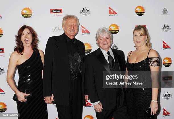 Jodi Russell, Graham Russell, Russell Hitchcock and Laurie Hitchcock attend the 2013 G'Day USA Black Tie Gala at JW Marriott Los Angeles at L.A. LIVE...