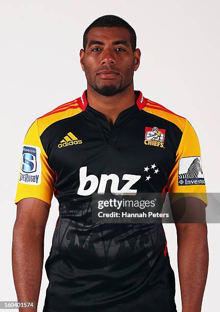 Maritino Nemani poses for a photo during the Chiefs Super Rugby headshots session on January 16, 2013 in Hamilton, New Zealand.