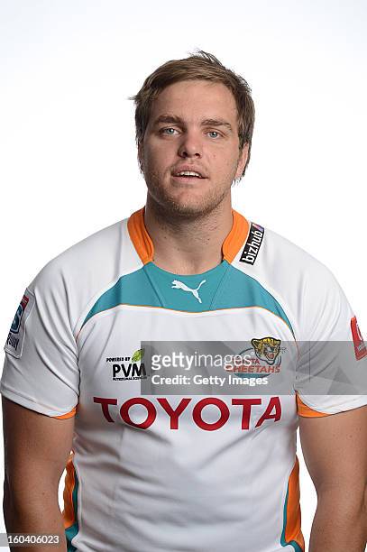 Andries Ferreira poses during the official 2013 Cheetahs Headshots session at Free State Stadium, on January 17, 2013 in Bloemfontein, South Africa.