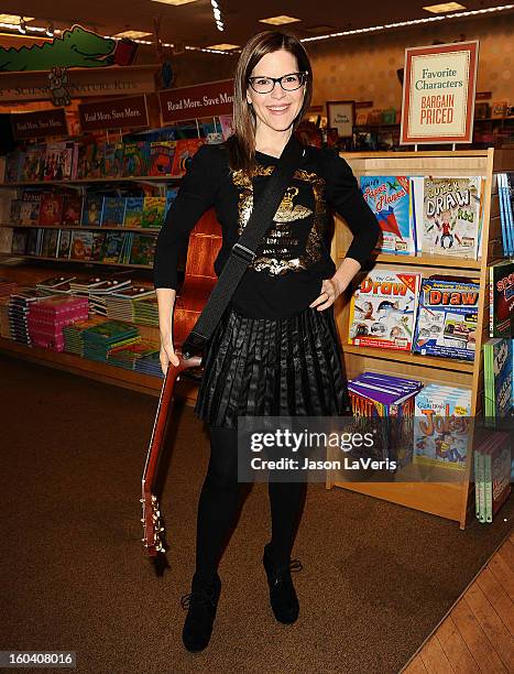 Lisa Loeb performs songs and signs her new CD "No Fairy Tale" at Barnes & Noble bookstore at The Grove on January 30, 2013 in Los Angeles, California.