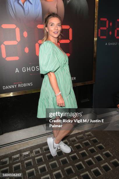 Candice Brown seen attending the Gala Night performance as Frankie Bridge joins the cast of "2:22 A Ghost Story" at The Apollo Theatre on August 09,...