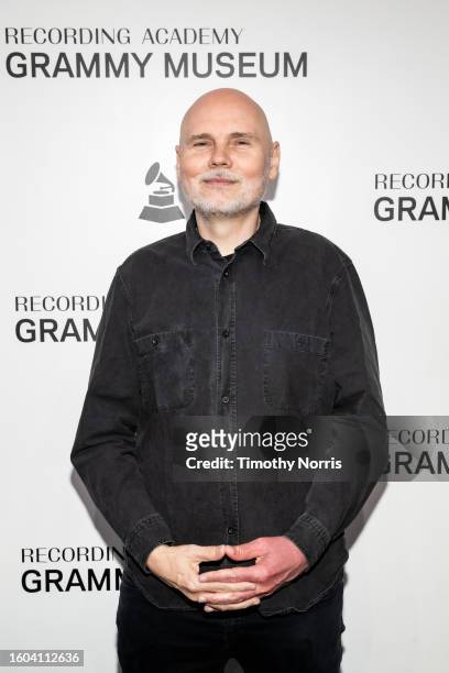 Billy Corgan attends during a conversation with Billy Corgan of Smashing Pumpkins at The GRAMMY Museum on August 08, 2023 in Los Angeles, California.