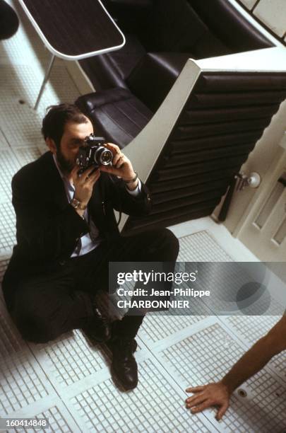 American film director Stanley Kubrick on the set of the movie '2001: A Space Odyssey', 1968 in United Kingdon.