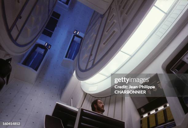 American film director Stanley Kubrick on the set of the movie '2001: A Space Odyssey', 1968 in United Kingdon.