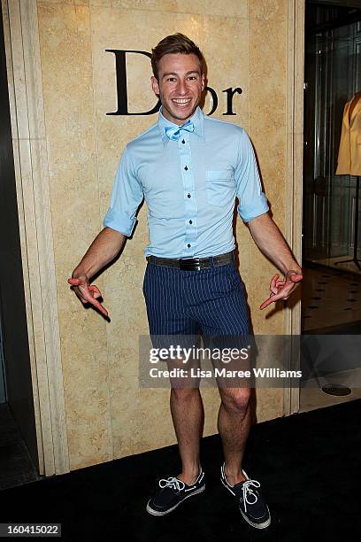 Matthew Mitcham attends the opening of the Christan Dior Sydney store on January 31, 2013 in Sydney, Australia.