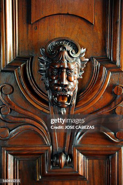 Detail of the National Palace's door in San Salvador downtwn on February 17, 2010. The National Palace used to be the seat of the National Government...