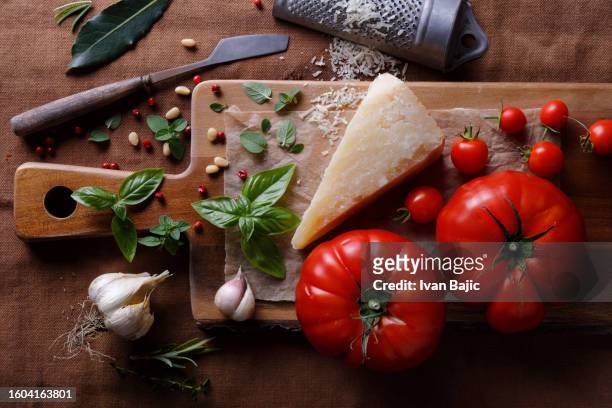 cheese and tomatoes - pinon stock pictures, royalty-free photos & images