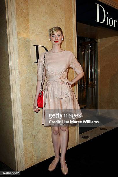 Elizabeth Debicki attends the opening of the Christan Dior Sydney store on January 31, 2013 in Sydney, Australia.