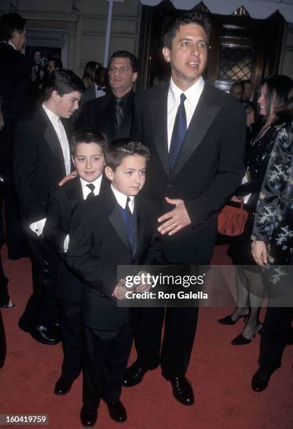 Actor Ray Romano and sons Matthew and Gregory attend the 28th Annual People's Choice Awards on January 13, 2002 at the Pasadena Civic Auditorium in...