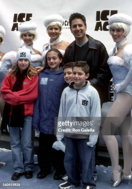 Actor Ray Romano, daughter Alexandra and sons Matthew and Gregory and The Rockettes attend the "Ice Age" New York City Premiere on March 10, 2002 at...