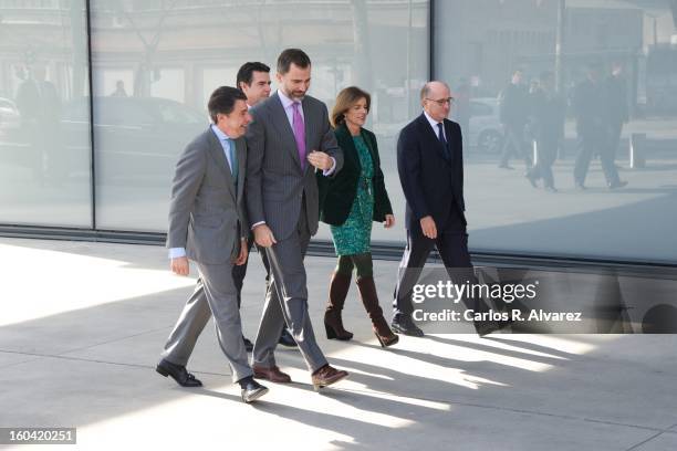 President of the Regional Government of Madrid Ignacio Gonzalez, Prince Felipe of Spain, Spain's Minister of Industry, Energy and Tourism Jose Manuel...