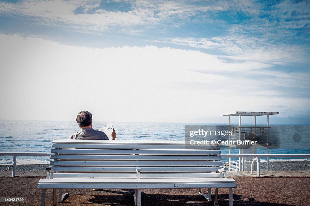 Man on a bench