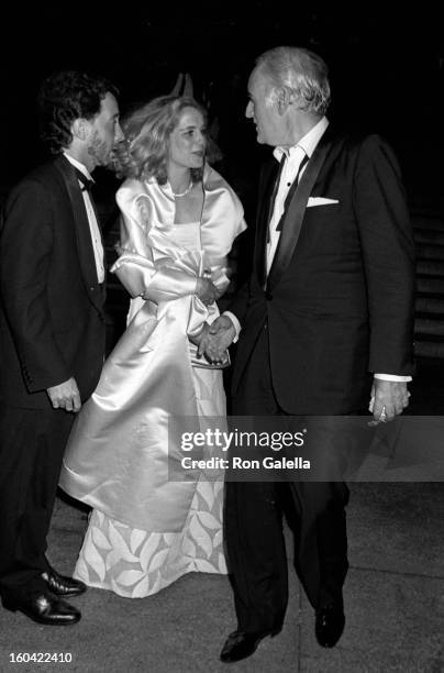 Businessman Steve Ross and wife attend Jonathan Tisch-Laura Steinberg Wedding Reception on April 18, 1988 at the Metropolitan Museum of Art in New...