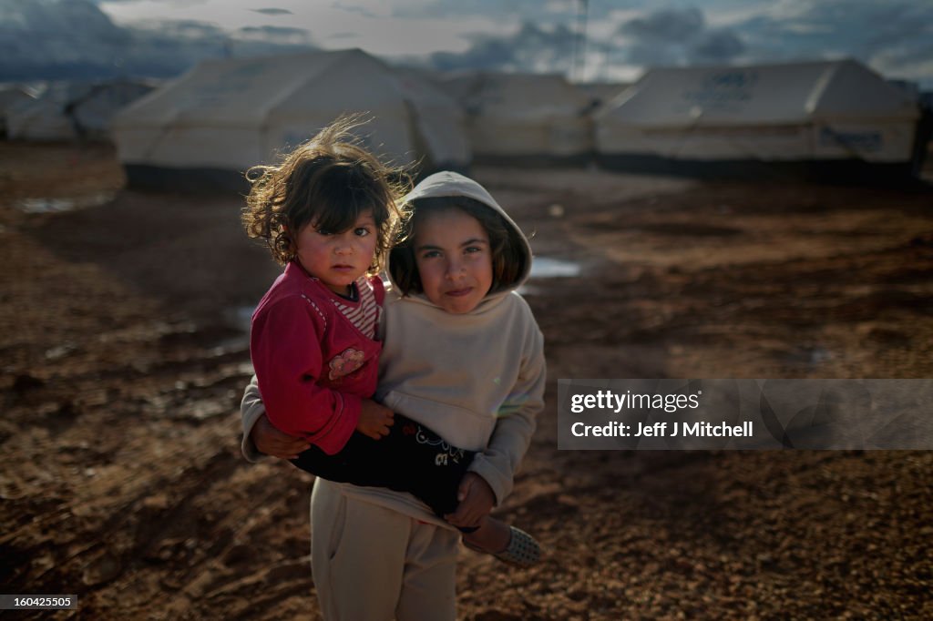 Syrian Refugee Children Living In The Za'atari Camp