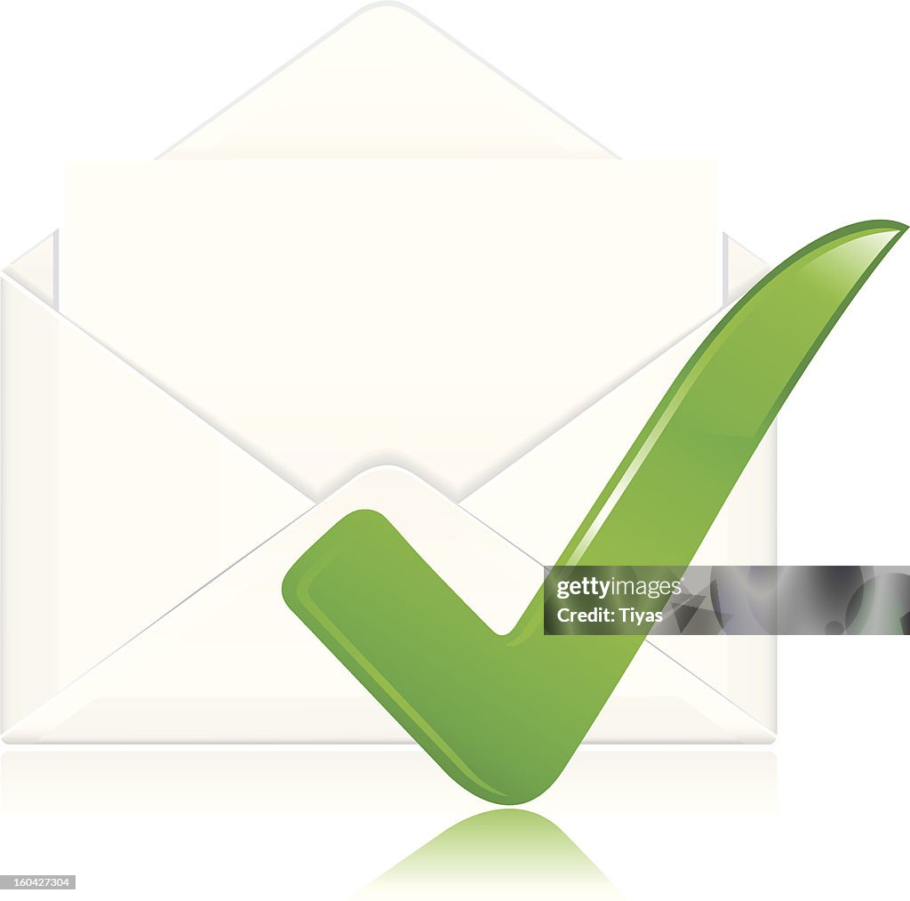 Letter With Check Mark High-Res Vector Graphic - Getty Images