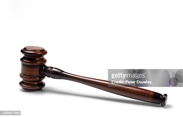 gavel with copy space - peter law foto e immagini stock