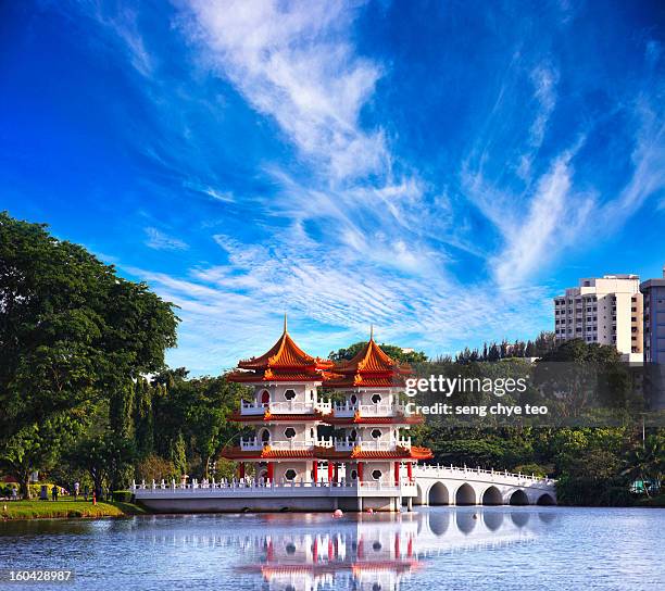 chinese garden - chinese-gardens-singapore stock pictures, royalty-free photos & images