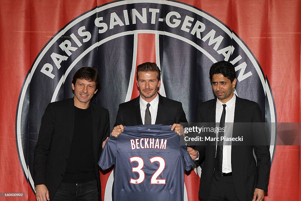 David Beckham Signs For Paris Saint-Germain