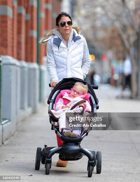 Bethenny Frankel and Bryn Hoppy are seen in Tribeca on January 31, 2013 in New York City.