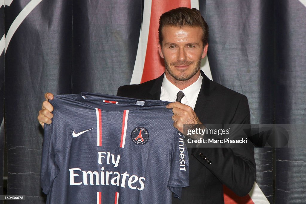 David Beckham Signs For Paris Saint-Germain