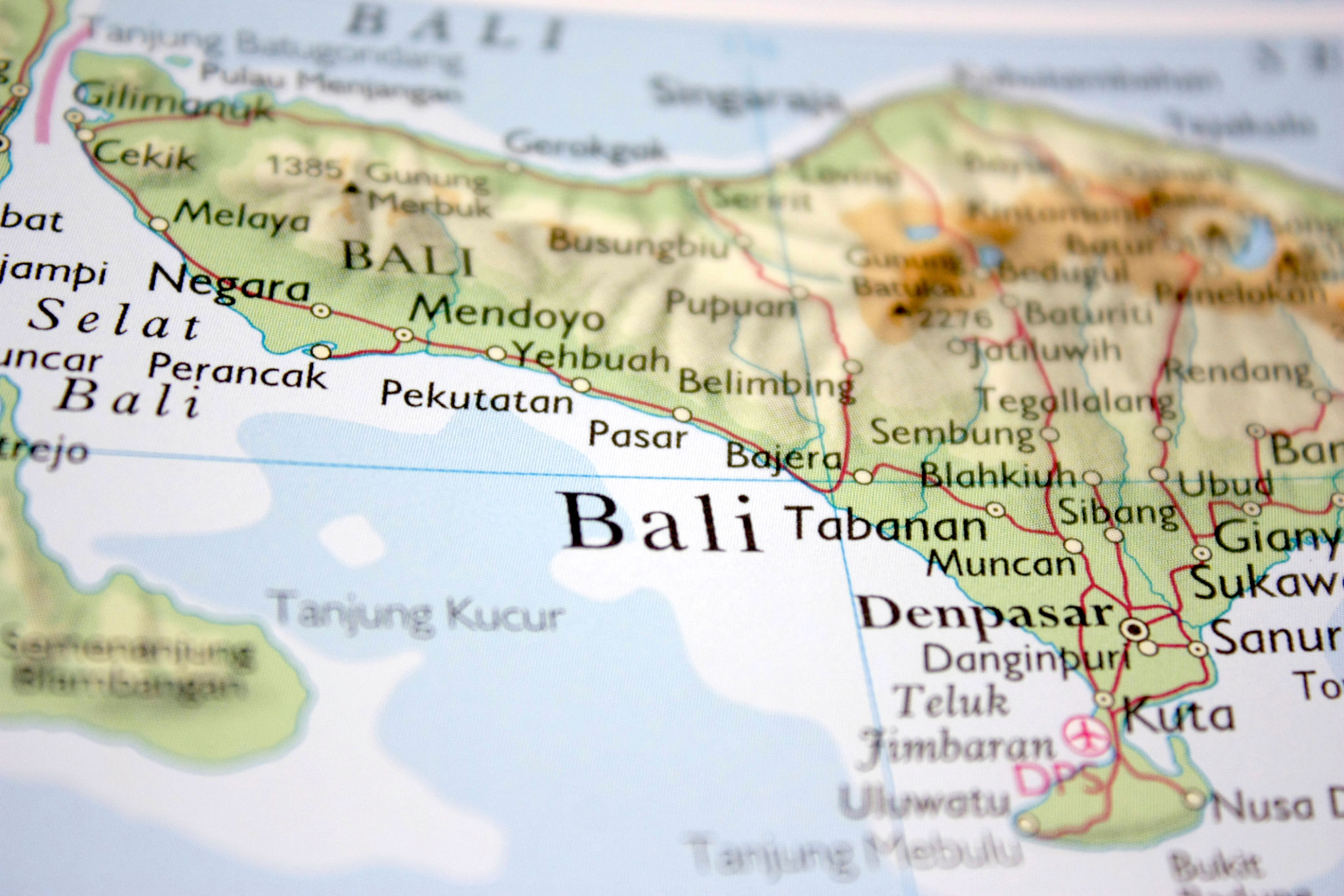 map showing Bali map showing Bali