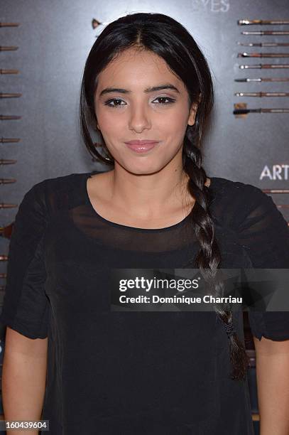 Hafsia Herzi attends the Make Up For Ever Party at Palais De Tokyo on January 31, 2013 in Paris, France.