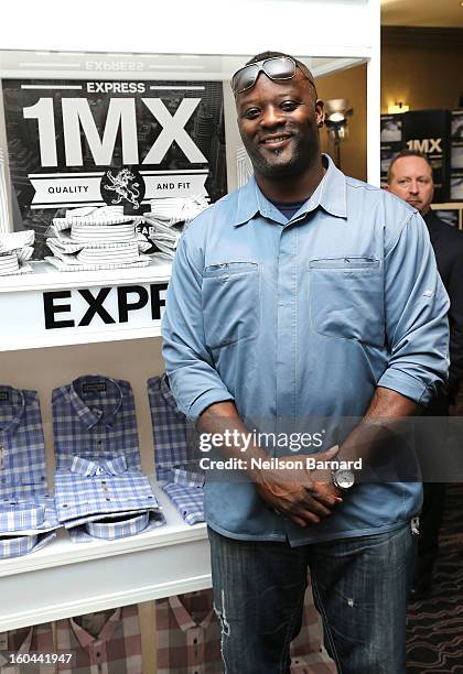 Jarvis Green attends EXPRESS 1MX Ultimate Shirt Shop & "Welcome to New Orleans" Happy Hour at Hyatt French Quarter Hotel on January 31, 2013 in New...