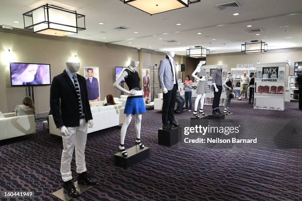 General view of atmosphere at EXPRESS 1MX Ultimate Shirt Shop & "Welcome to New Orleans" Happy Hour at Hyatt French Quarter Hotel on January 31, 2013...